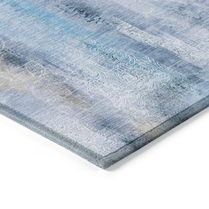 Chantille ACN537 Blue 2 ft. 3 in. x 7 ft. 6 in. Machine Washable Indoor/Outdoor Geometric Runner Rug