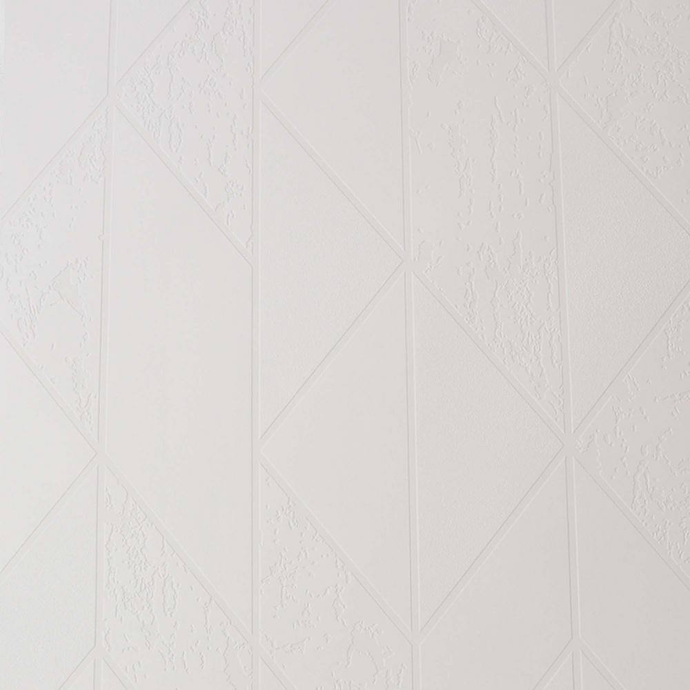 Superfresco Paintables Milan Geo White Paintable Removable Wallpaper