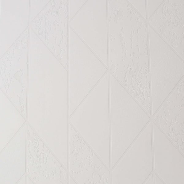 Superfresco Paintables Milan Geo White Paintable Removable Wallpaper Sample