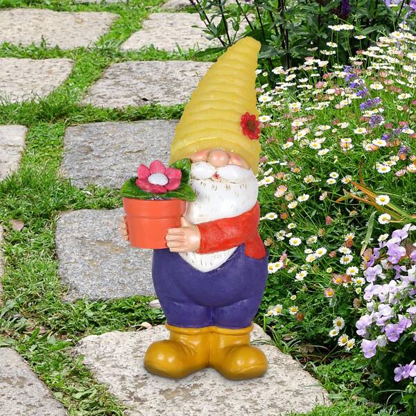 Flower Pot, Gnome Garden Statue 