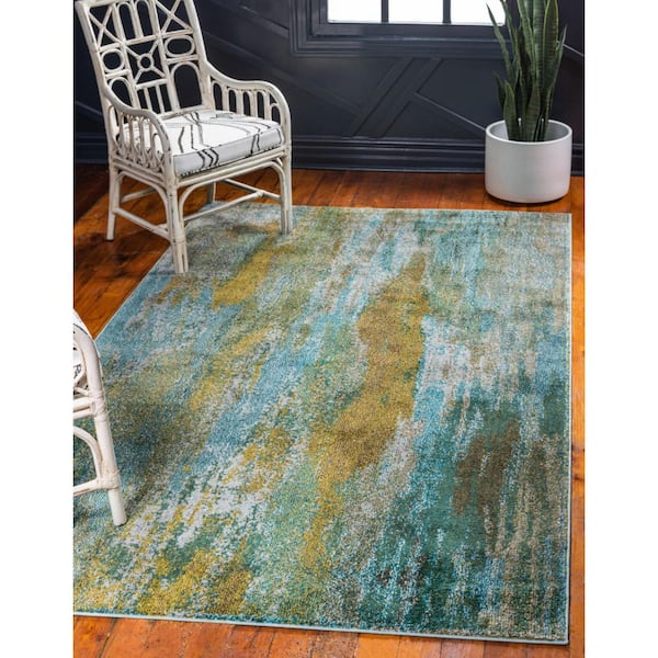 Jardin Lilly Turquoise 2' 2 x 3' 0 Area Rug