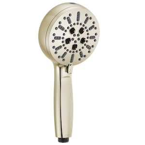 7-Spray Patterns 4.5 in. Wall Mount Handheld Shower Head 1.75 GPM with Cleaning Spray in Polished Nickel
