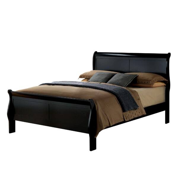 Louis Philippe III Black Twin Bed