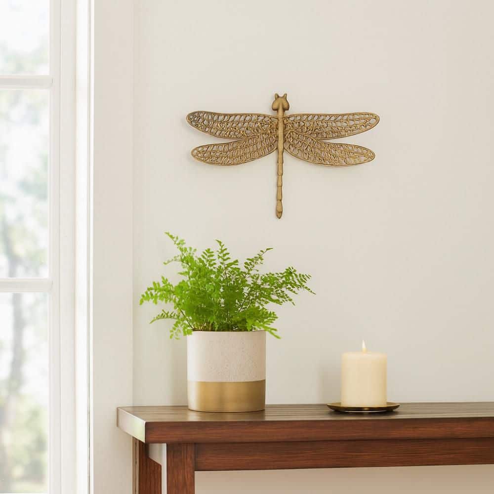 Gold 9.75 in. x 1.25 Metal Decorative Cut-Out Dragonfly Figurine price history on PriceWatchPro