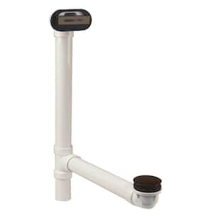 Sch. 40 PVC Tub Waste with Tip-Toe Drain and Linear Overflow, Oil Rubbed Bronze
