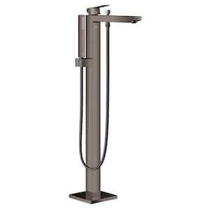 Eurocube Single-Handle Freestanding Tub Faucet with Hand Shower and Automatic Tub/Shower Diverter in Hard Graphite