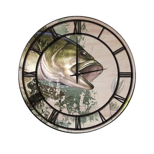 Unbranded "Bass" Full Coverage Art and Black Numbers Imaged Wall Clock