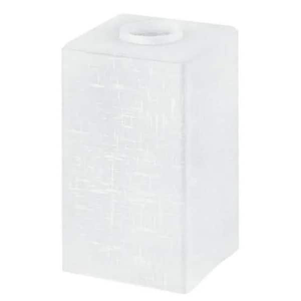 2-1 in./4 in. White Linen Glass Cube