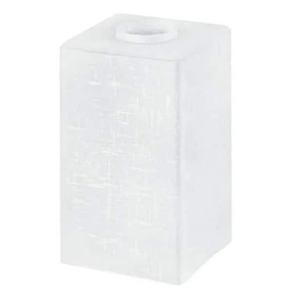 PRIVATE BRAND UNBRANDED 2-1 in./4 in. White Linen Glass Cube