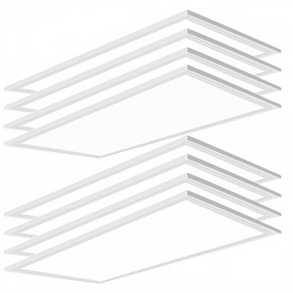 2 ft. x 4 ft. 7800 Lumens Integrated LED Panel Light 5000K 2 x 4 LED Drop Ceiling Light Fixture, ETL Listed (8-Pack)