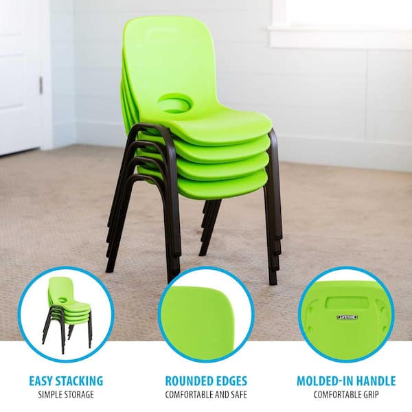 Lifetime Lime Green Stacking Kids Chair (Set of 13) 80474