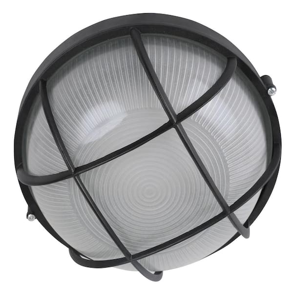 Unbranded 1-Light Integrated LED Flush Mount Ceiling Light in Black
