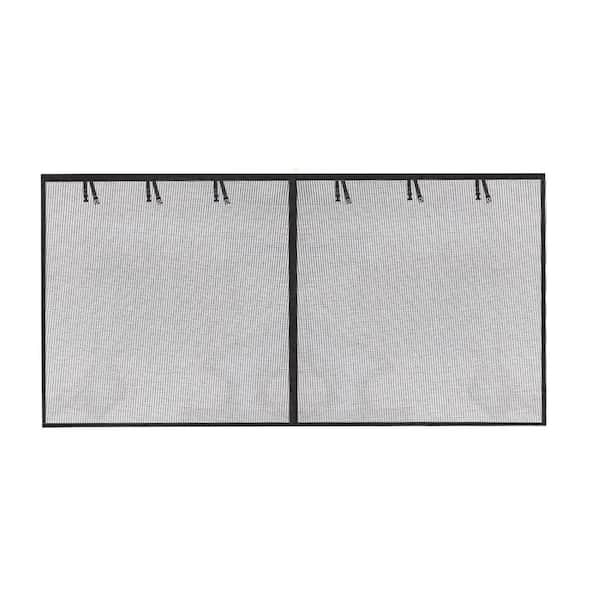 18 x 8 ft. Fiberglass Garage Screen Door Heavy Duty Magnetic Retractable with 6 Roll Up Straps Hands Free Use