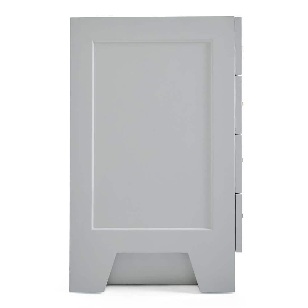 Taylor 48'' Gray Freestanding Bathroom Vanity with Brass Hardware