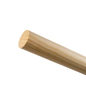 Pine Round Dowel - 48 in. x 2 in. - Sanded and Ready for Finishing - Versatile Wooden Rod for DIY Home Projects