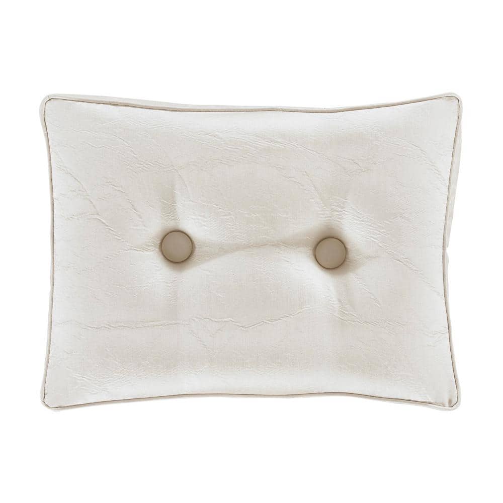 La Grande Ivory Ivory Polyester Boudoir Decorative Throw Pillow 15 x 20 in.