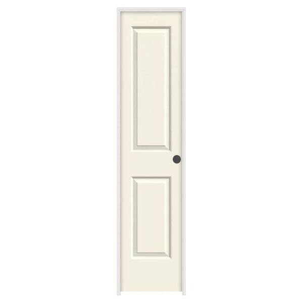 JELD-WEN 18 in. x 80 in. Cambridge Vanilla Painted Left-Hand Smooth Solid Core Molded Composite MDF Single Prehung Interior Door