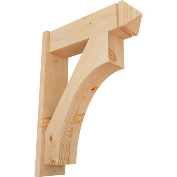 Ekena Millwork 8 in. x 34 in. x 26 in. Douglas Fir Westlake Arts and Crafts Smooth Outlooker