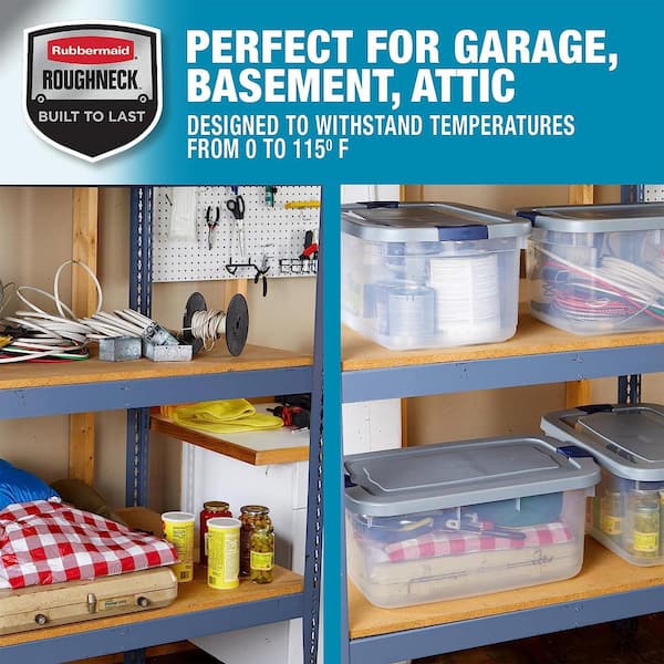 Rubbermaid Roughneck 50 Qt/12 Gal Stackable Clear Storage