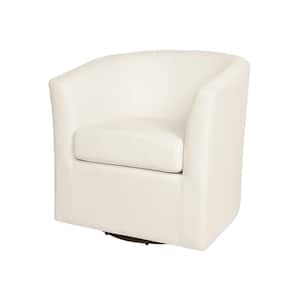 Shilo White Swivel Club Chair