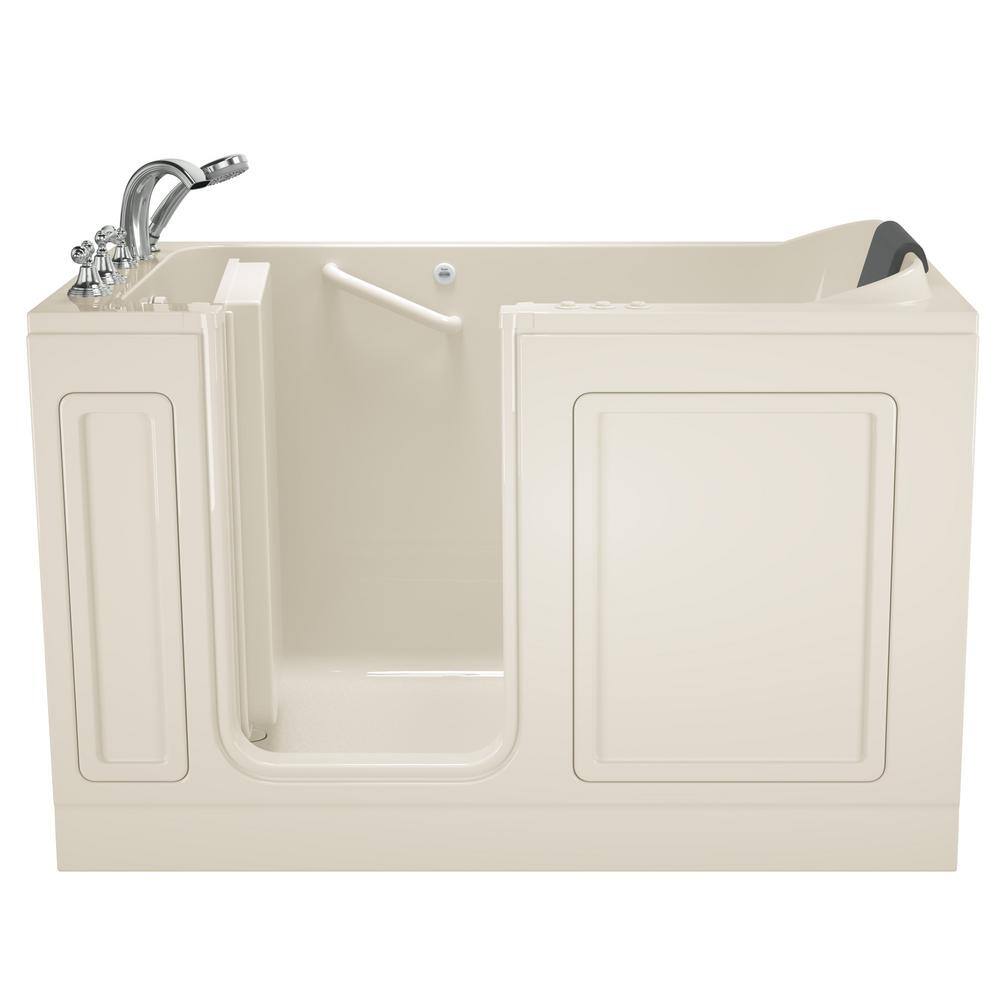 Linen Acrylic Left Hand Walk-In Whirlpool Bathtub