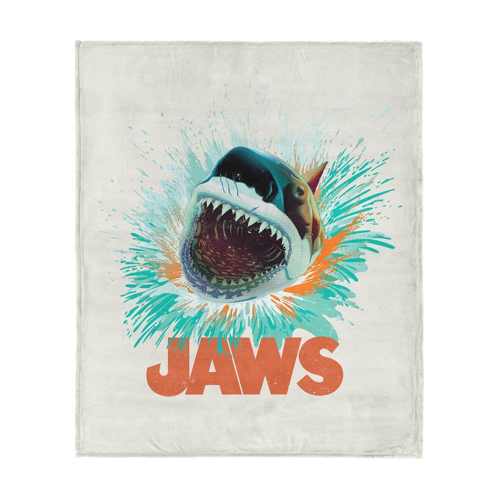 Jaws Shark Splash Multicolored Silk Touch Throw Blanket 60 in. x 80 in. price history on PriceWatchPro