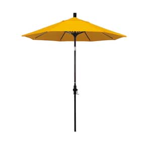 7-1/2 ft. Fiberglass Collar Tilt Double Vented Patio Umbrella in Yellow Pacifica