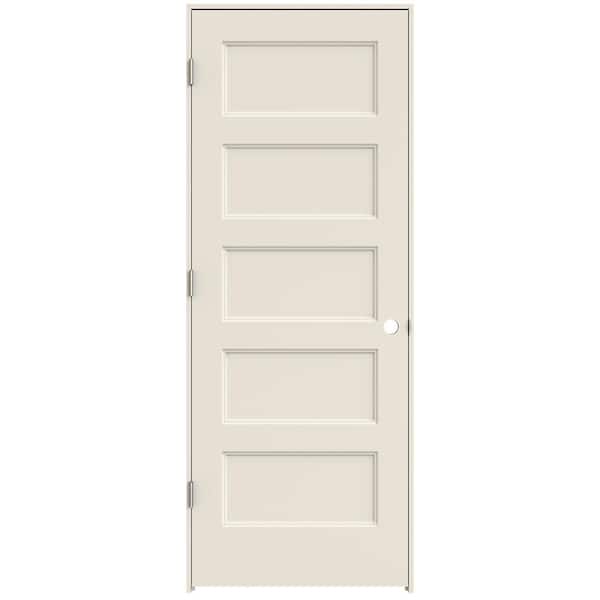 JELD-WEN 32 in. x 80 in. Conmore Primed Right-Hand Smooth Molded Composite Single Prehung Interior Door