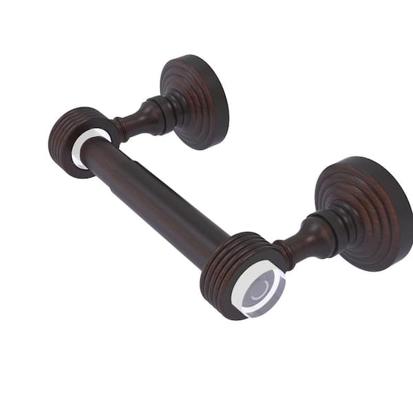 Allied Brass Pacific Grove Collection Wall Mounted Toilet Paper Holder in Venetian Bronze with Groovy Accents
