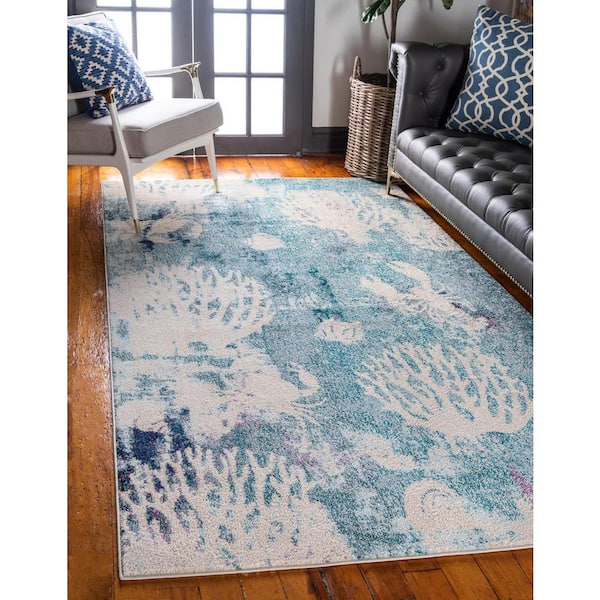 Positano Seashell Light Blue 9' 0 x 12' 0 Area Rug