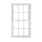 27.75 in. x 53.25 in. 70 Series Pro Double Hung White Vinyl Window with Buck Frame and Grilles