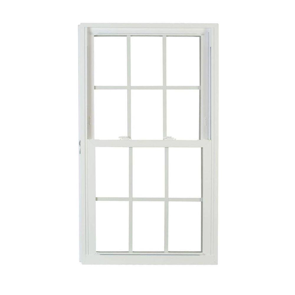 American Craftsman 31 75 In X 37 25 In 70 Series Pro Double Hung White Buck Vinyl Window With Grille 3238786gps The Home Depot