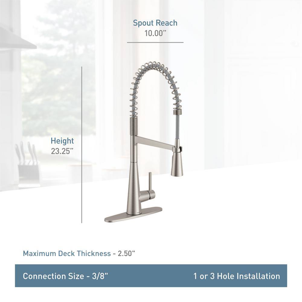 Spot Resist Stainless Steel Single Handle Pull Down Kitchen Faucet