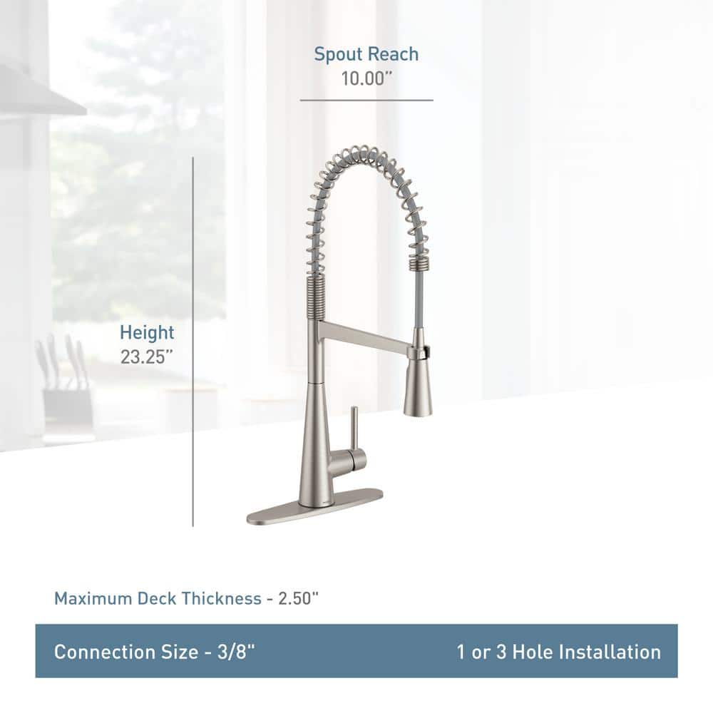 Spot Resist Stainless Steel Single Handle Pull Down Kitchen Faucet