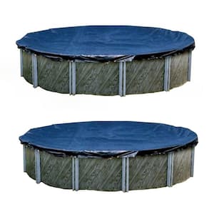 21 ft. Round Blue Above Ground Winter Swimming Pool Cover (2-Pack)