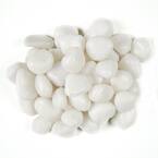 Marble Him White 0.25 cu. ft. per Bag (0.5 in. ) Super Polished Pebbles Bagged Landscape Rock