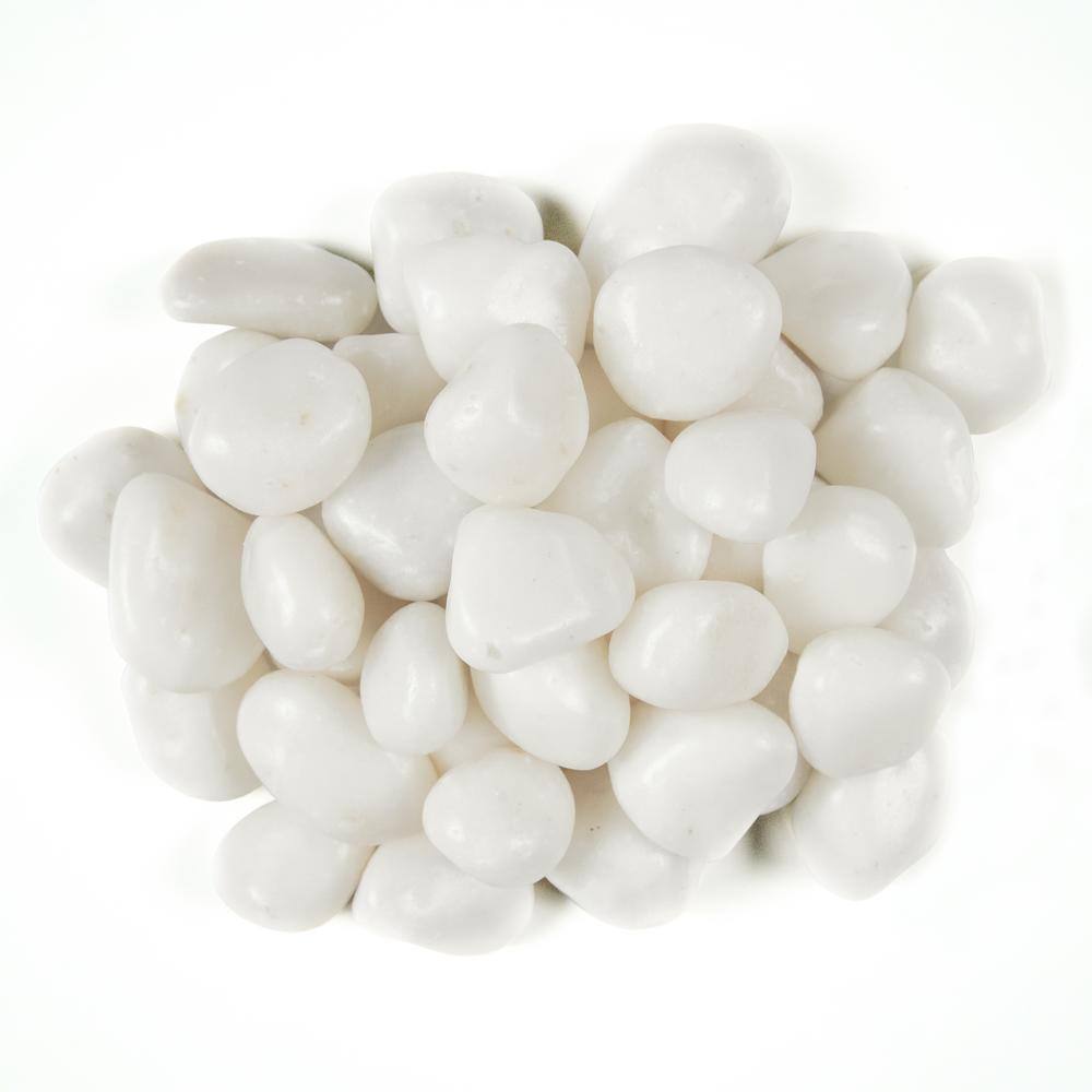 Himalaya White Marble 0.5 cu. ft. Natural Pebbles