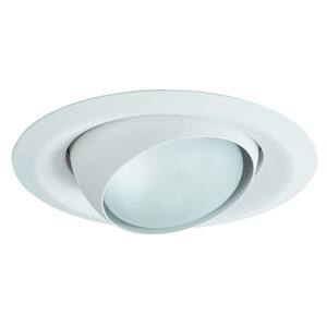 E26 Series 6 in. White Recessed Ceiling Light Fixture Trim with Adjustable Eyeball