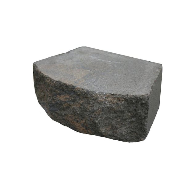Basalite 16 in. Tan/Charcoal Retaining Wall Block