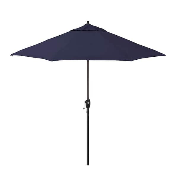 California Umbrella 9 ft. Bronze Aluminum Market Patio Umbrella with ...