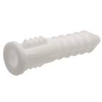 #8-10 x 1 in. White Ribbed Plastic Anchor with Pan-Head Combo Drive Screw (10-Piece)