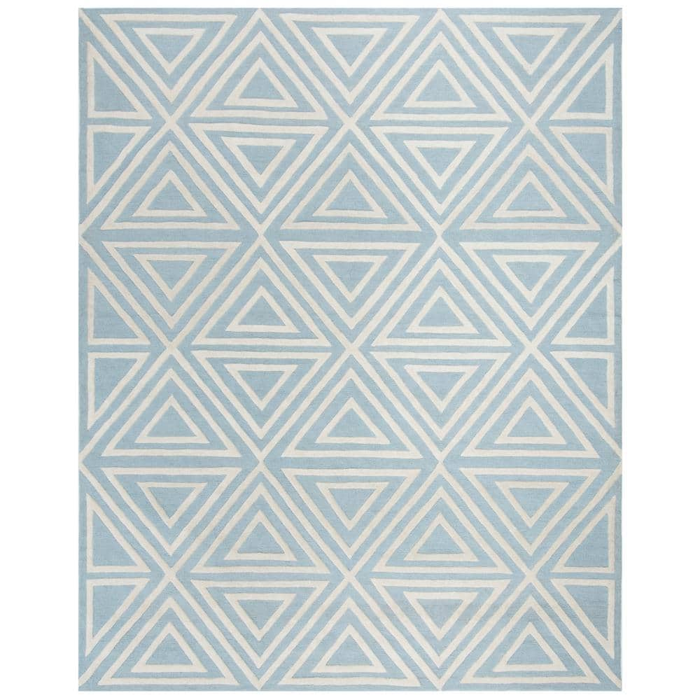 SAFAVIEH Kids Blue/Ivory 8 ft. x 10 ft. Geometric Area Rug SFK912E