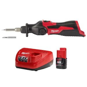 M12 12-Volt Lithium-Ion Cordless Soldering Iron with Compact Battery Pack 2.0Ah and Charger Starter Kit