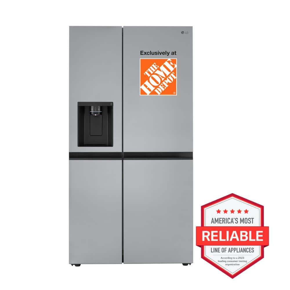 LG 27 cu. ft. Side by Side Smart Refrigerator w/ Craft Ice, External Ice  and Water Dispenser in PrintProof Stainless Steel LHSXS2706S The Home  Depot