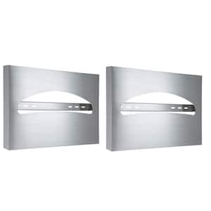 Stainless Steel Brushed Single or Half-Fold Toilet Seat Cover Dispenser (2-Pack)