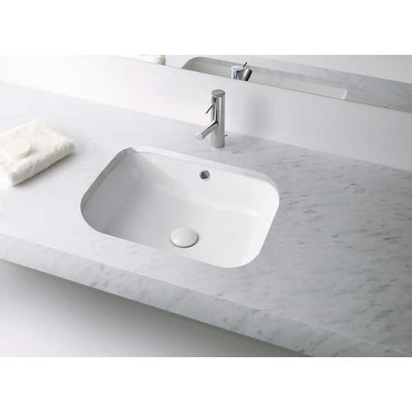 Glacier Bay 19.5 in. Rectangular Vitreous China Bathroom