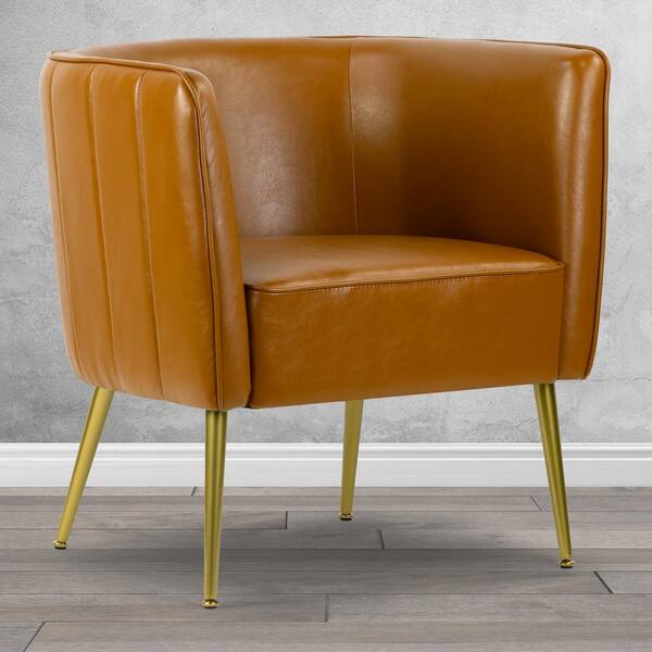 Yellow faux outlet leather chair