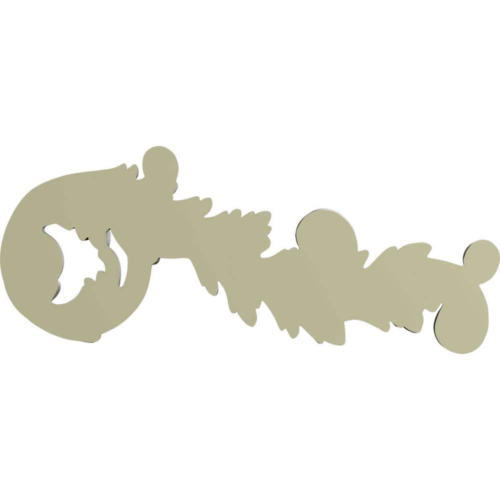 Primed Architectural Polyurethane Crown Scroll Onlay, Right