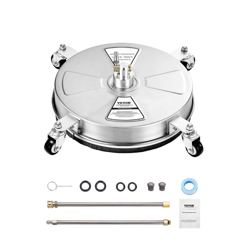 Pressure Washer Surface Cleaner 15 in. Stainless Steel Pressure Washer Surface Cleaner with 4-Wheels, Max 4000 PSI price history on PriceWatchPro