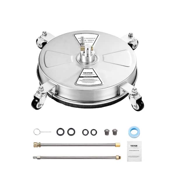 Pressure Washer Surface Cleaner 15 in. Stainless Steel Pressure Washer Surface Cleaner with 4-Wheels, Max 4000 PSI